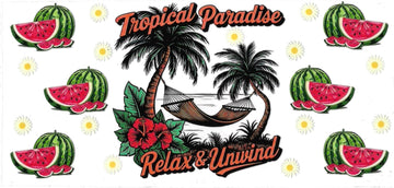 TROPICAL PARADISE • UV DTF Wrap