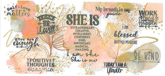SHE IS… • UV DTF Wrap