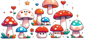Mushrooms • DOUBLE SIDE UV DTF Wrap