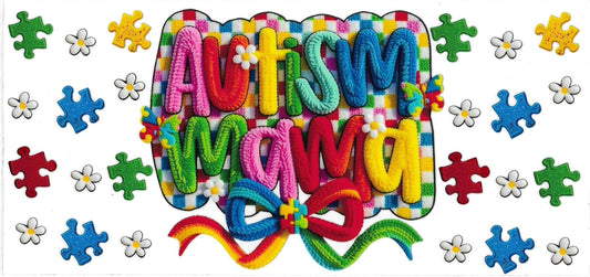 AUTISM MAMA DOUBLE SIDED • UV DTF Wrap