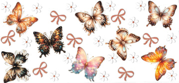 Butterflies Boho style • DOUBLE SIDE UV DTF Wrap