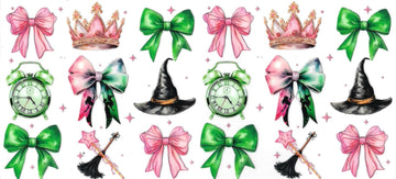 Witch hat & Bow • (DOUBLE SIDE) • UV DTF Wrap