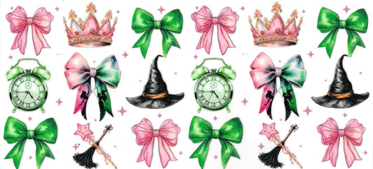 Witch hat & Bow • (DOUBLE SIDE) • UV DTF Wrap