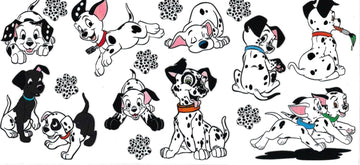 Puppy Dogs black and white  (DOUBLE SIDE) • UV DTF Wrap
