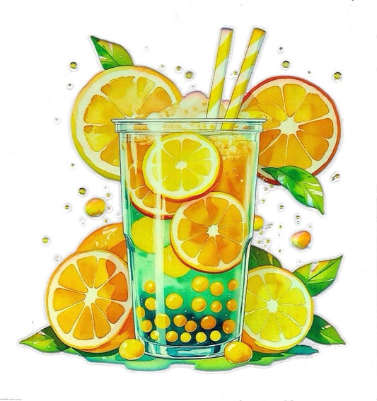 LEMONADE • UV DTF DECAL HOLOGRAPHIC