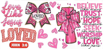 LOVE LIKE JESUS DOUBLE SIDED • UV DTF Wrap