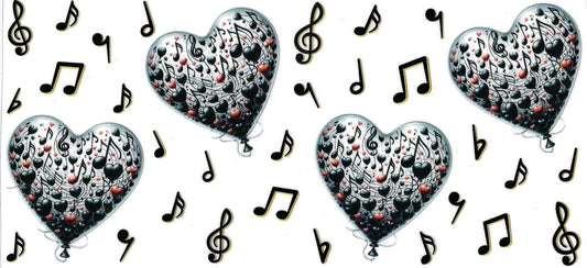 Hearts & Music notes (DOUBLE SIDE) • UV DTF Wrap