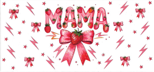 MAMA strawberries • UV DTF Wrap