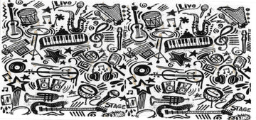 MUSIC INSTRUMENTS & NOTES • UV DTF Wrap