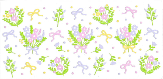 PASTEL COLOR FLOWERS • UV DTF Wrap