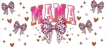 Mama with bows • DOUBLE SIDE • UV DTF Wrap