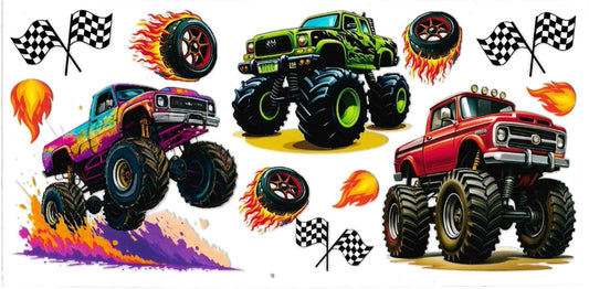 MIX COLORS TRUCKS • UV DTF Wrap