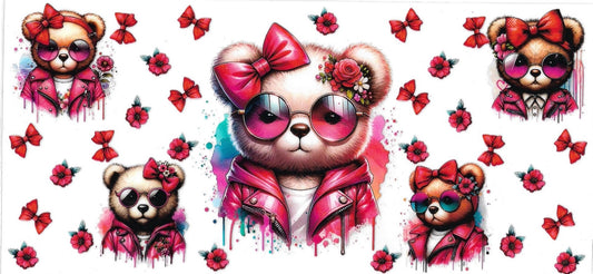PINK BEARS • UV DTF Wrap
