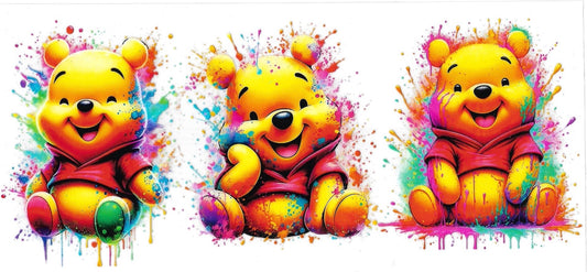 COLORFUL BEAR • DOUBLE SIDED • UV DTF Wrap