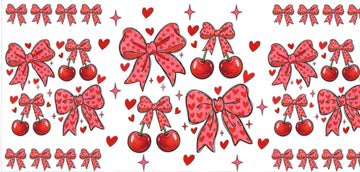 Cherries & bow • (DOUBLE SIDE) • UV DTF Wrap