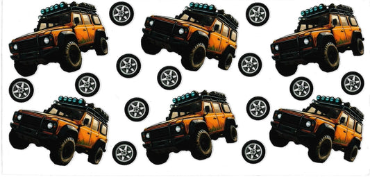 YELLOW JEEP • UV DTF Wrap