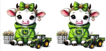 COW white & green truck • UV DTF Wrap