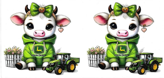 COW white & green truck • UV DTF Wrap