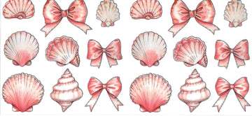 Sea shell & Bow pink (DOUBLE SIDE) • UV DTF Wrap