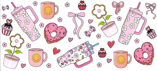 TUMBLERS, DONUTS, PLANTS • DOUBLE SIDE UV DTF Wrap