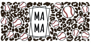 Mama with ani al print & baseball • DOUBLE SIDE • UV DTF Wrap