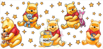 BEAR, STARS, HONEY, PIG • DOUBLE SIDED • UV DTF Wrap