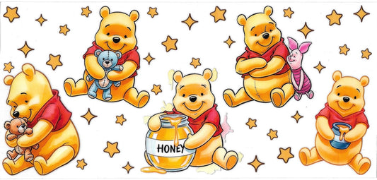 BEAR, STARS, HONEY, PIG • DOUBLE SIDED • UV DTF Wrap