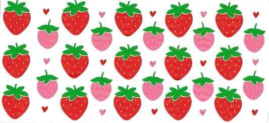 STRAWBERRIES • DOUBLE SIDE UV DTF Wrap