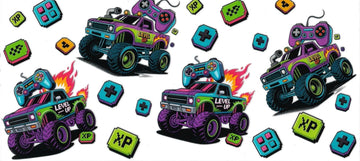 Level Up Truck & Game Control (DOUBLE SIDE) • UV DTF Wrap