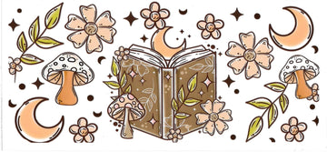 BOOK, MUSHROOM, FLOWERS, MOON • UV DTF Wrap