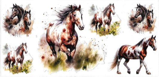 HORSES • UV DTF Wrap