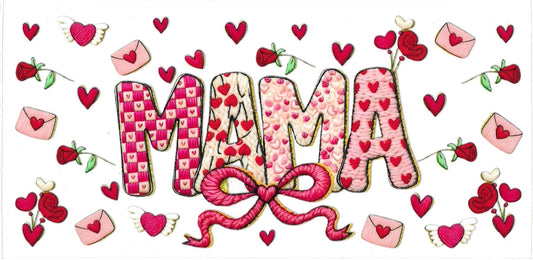 MAMA with hearts • UV DTF Wrap