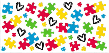 AUTISM puzzles DOUBLE SIDED • UV DTF Wrap