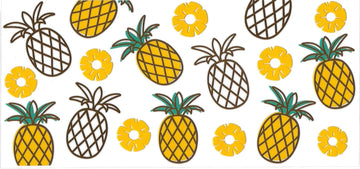 PINEAPPLES • DOUBLE SIDE UV DTF Wrap