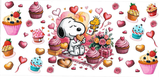 Snoopy with cupcakes (DOUBLE SIDE) • UV DTF Wrap