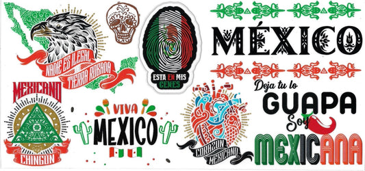 Guapa soy Mexicana • (DOUBLE SIDE) • UV DTF Wrap
