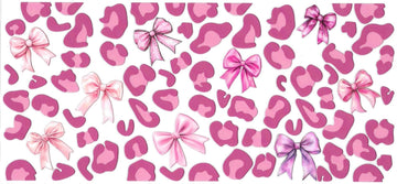 Bow pink & animal print • (DOUBLE SIDE) • UV DTF Wrap