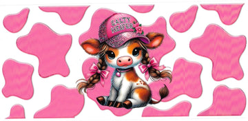 SALTY HEIFER PINK COW • UV DTF Wrap