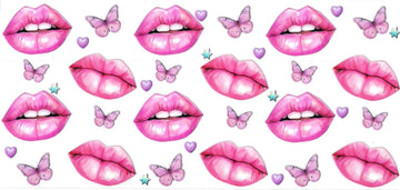 PINK LIBS • DOUBLE SIDE UV DTF Wrap