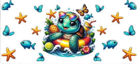 TURTLE & FISH • UV DTF Wrap