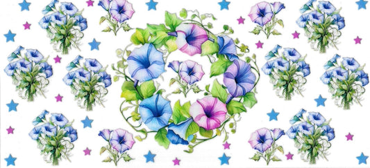 FLOWERS • DOUBLE SIDE UV DTF Wrap