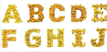 A B C pop corn • UV DTF Wrap