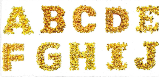 A B C pop corn • UV DTF Wrap