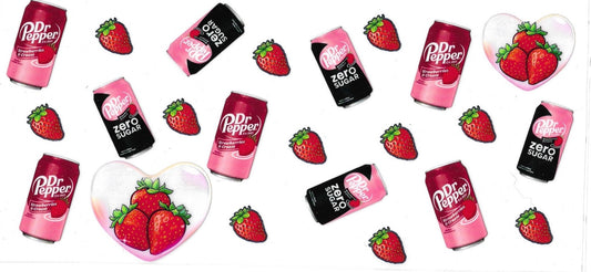 STRAWBERRY PEPPER DRINK • UV DTF Wrap