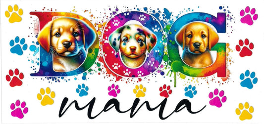DOG MAMA colorful • UV DTF Wrap