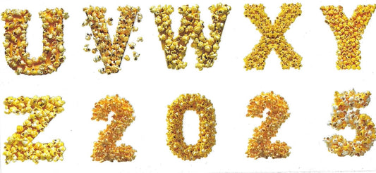 LETTERS pop corn • UV DTF Wrap