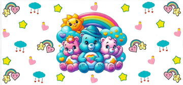 Rainbow baby bears • (DOUBLE SIDE) • UV DTF Wrap