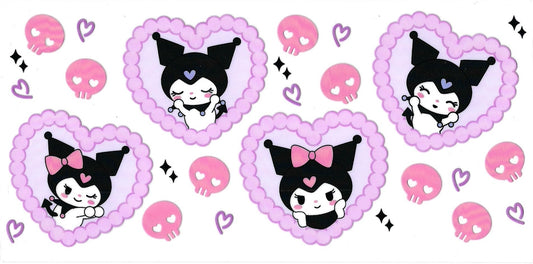 Kuromi with hearts (DOUBLE SIDE) • UV DTF Wrap