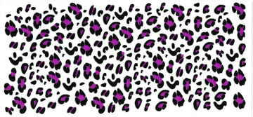 ANIMAL PRINT purple & black • UV DTF Wrap