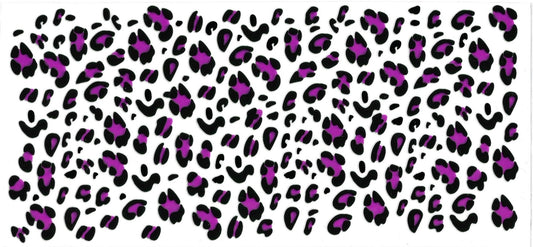 ANIMAL PRINT purple & black • UV DTF Wrap